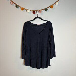 Calypso St. Barth navy blue linen tunic top